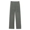 Ines De La Fressange Pantalon À Pinces Piotr Lin Mélangé Gris In Green