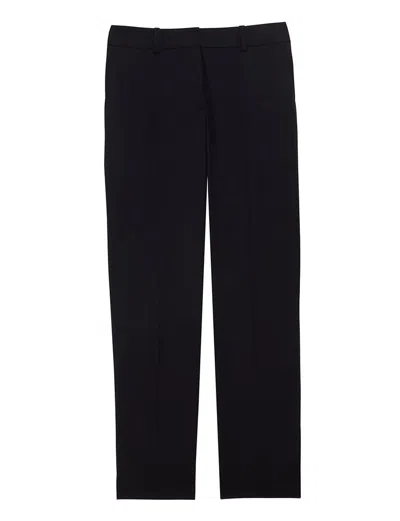 INES DE LA FRESSANGE PANTALON AUDREY BLEU FONCÉ EN PURE LAINE