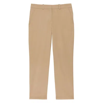 Ines De La Fressange Pantalon Audrey En Coton In Nude