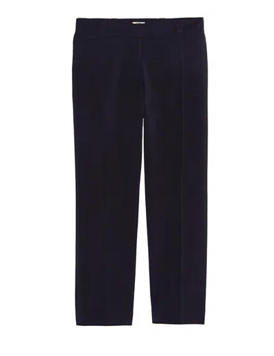 Ines De La Fressange Pantalon Audrey Laine Bleu Marine In Black
