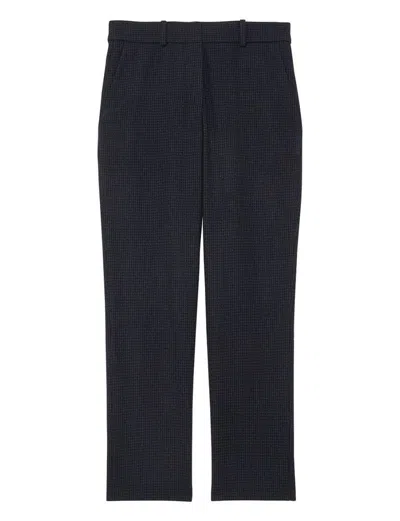 Ines De La Fressange Pantalon Audrey Noir Et Bleu In Multi