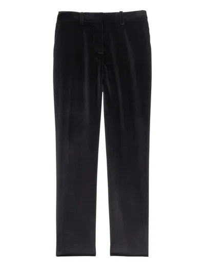 Ines De La Fressange Pantalon Audrey Noir Velours In Black