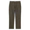 Ines De La Fressange Pantalon Audrey Tissage Jacquard Noir Et Doré In Multi