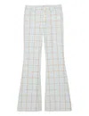 Ines De La Fressange Pantalon Charlotte À Carreaux Bleu Et Orange In Blue