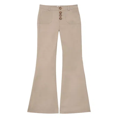 Ines De La Fressange Pantalon Charlotte Beige Clair In Sand