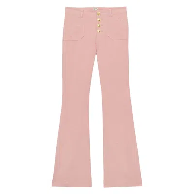 Ines De La Fressange Pantalon Charlotte En Coton Rose In Pink