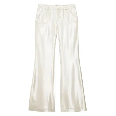 Ines De La Fressange Pantalon Charlotte En Coton In Silver