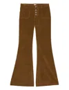 Ines De La Fressange Pantalon Charlotte En Velours Miel