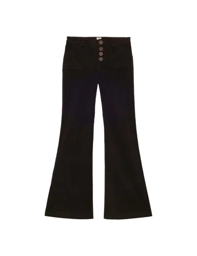 Ines De La Fressange Pantalon Charlotte En Velours Milleraies Marron In Brown