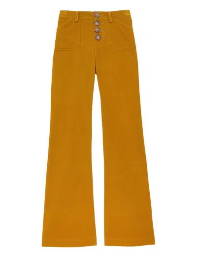 Ines De La Fressange Pantalon Charlotte Ocre In Orange