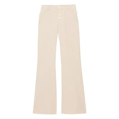 Ines De La Fressange Pantalon Charlotte Rayé In Sand