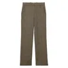 Ines De La Fressange Pantalon Francisco En Lainage Vert Chiné In Green