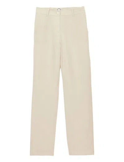 Ines De La Fressange Pantalon Francisco En Lin Sable In Sand