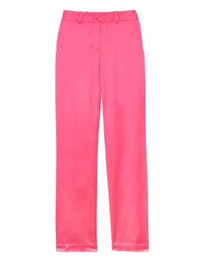 Ines De La Fressange Pantalon Francisco Satin Rose In Pink