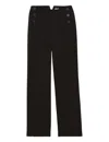 Ines De La Fressange Pantalon Gabriel En Velours Milleraies Marron In Black