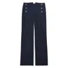 Ines De La Fressange Pantalon Gabriel En Coton In Blue