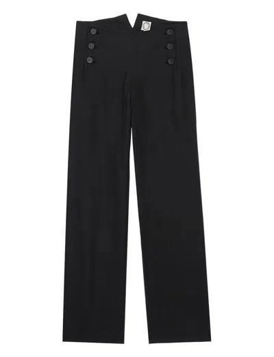 Ines De La Fressange Pantalon Gabriel En Lin In Black