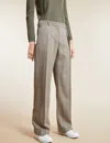 Ines De La Fressange Pantalon Hector Prince De Galles Beige In Gray