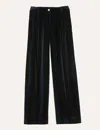 Ines De La Fressange Pantalon Luciano En Velours Bleu In Blue
