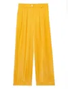 Ines De La Fressange Pantalon Luciano Fluide Jaune Bouton D'or