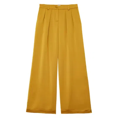 Ines De La Fressange Pantalon Luciano Moutarde In Yellow