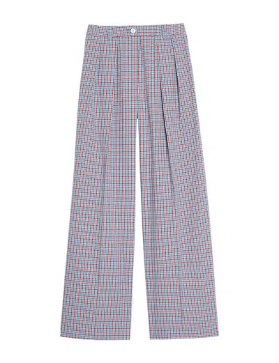 Ines De La Fressange Pantalon Luciano Turquoise À Carreaux