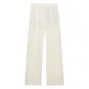 Ines De La Fressange Pantalon Marlène En Lin Blanc In Neutral