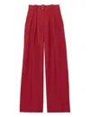 Ines De La Fressange Pantalon Marlène En Lin Framboise