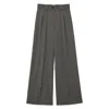 Ines De La Fressange Pantalon Marlène Gris À Rayures Blanches In Gray