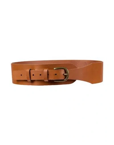 Ines De La Fressange Paris Woman Belt Camel Size 32 Cowhide In Brown