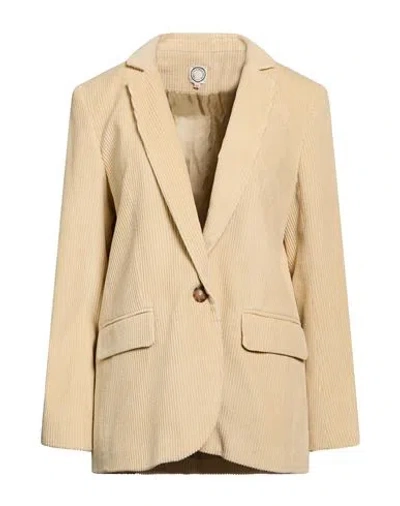Ines De La Fressange Paris Woman Blazer Cream Size 6 Cotton In Neutral