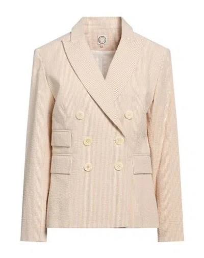 Ines De La Fressange Paris Woman Blazer Ivory Size 8 Cotton In Neutral