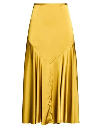Ines De La Fressange Paris Woman Maxi Skirt Mustard Size 2 Polyester In Yellow