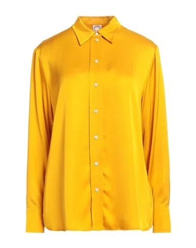 Ines De La Fressange Paris Woman Shirt Marigold Size 6 Viscose, Rayon In Yellow
