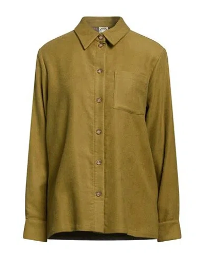 Ines De La Fressange Paris Woman Shirt Military Green Size 2 Modal, Cotton