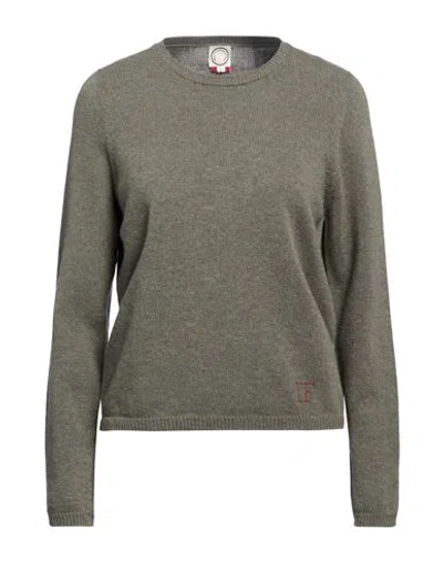 Ines De La Fressange Paris Woman Sweater Khaki Size Xs Wool, Cashmere In Green