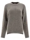 Ines De La Fressange Round-neck Sweater In Grey