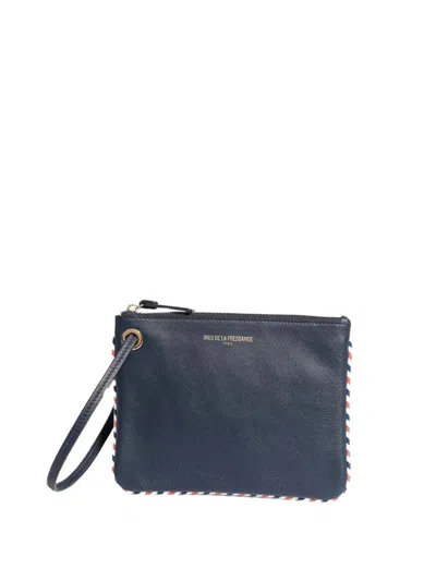 Ines De La Fressange Pochette Marcia Bleu Marine In Blue