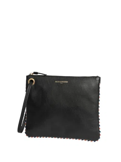Ines De La Fressange Pochette Marcia Noir In Black
