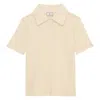 Ines De La Fressange Polo Bryan En Coton Blanc Ivoire
