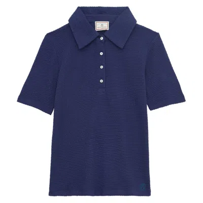 Ines De La Fressange Polo Bryan En Coton Marine
