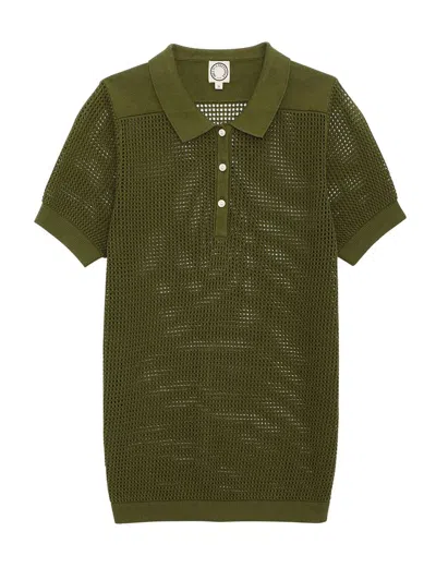 Ines De La Fressange Polo Ilario Crochet Kaki