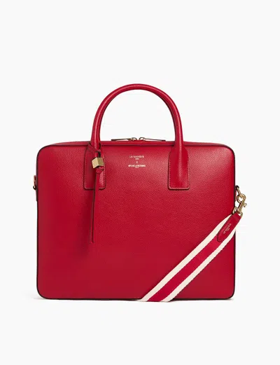 Ines De La Fressange Porte-documents Rouge Ines X Le Tanneur