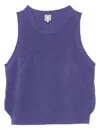 Ines De La Fressange Pull Agatha Violet Sans Manche In Purple