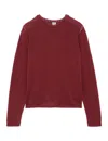 Ines De La Fressange Pull Angelina Framboise En Lin In Burgundy