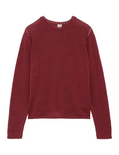 Ines De La Fressange Pull Angelina Framboise En Lin