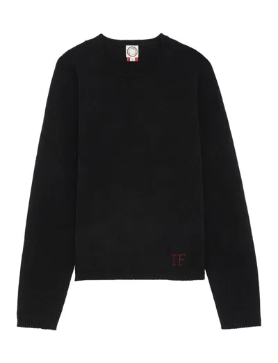 Ines De La Fressange Pull Angelina Laine Et Cachemire Noir In Black