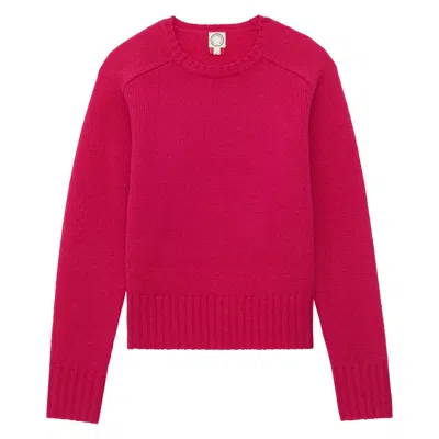 Ines De La Fressange Pull Arthur En Laine Et Cachemire Fuschia In Pink