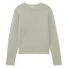 Ines De La Fressange Pull Arthur En Laine Et Cachemire Vert Amande In Gray