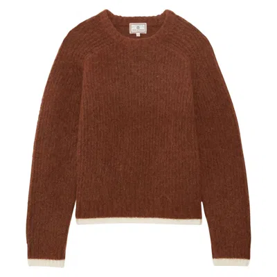 Ines De La Fressange Pull Elton En Maille Mohair In Brown